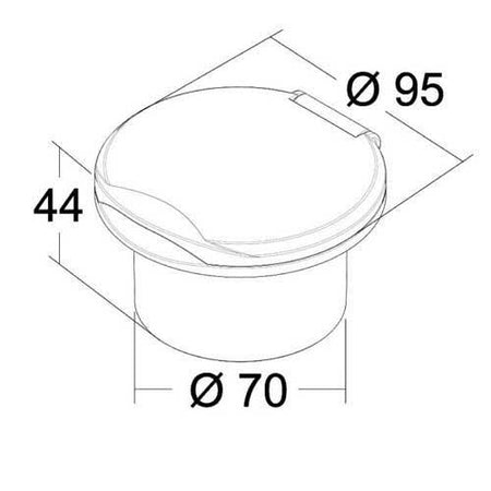 OSCULATI Einbaudusche mit PVC Schlauch netzverstärkt - weiß oder verchromt 4m
