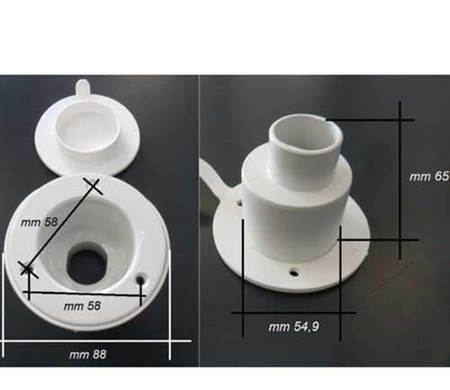 OSCULATI Einbaudusche weiß mit PVC Schlauch netzverstärkt - 2,5m oder 4m