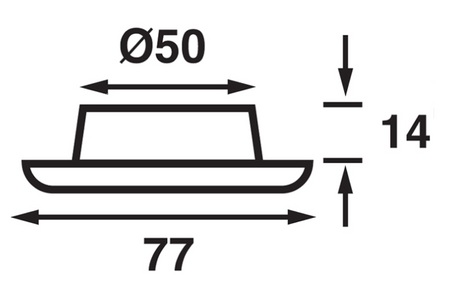 Einbau-Deckenleuchte LED 150 Lumen mit Schalter - Ø 55/77 mm