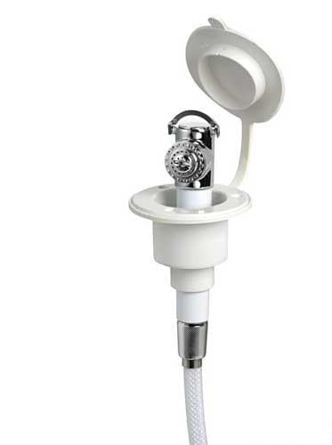 OSCULATI Einbaudusche weiß mit PVC Schlauch netzverstärkt - 2,5m oder 4m