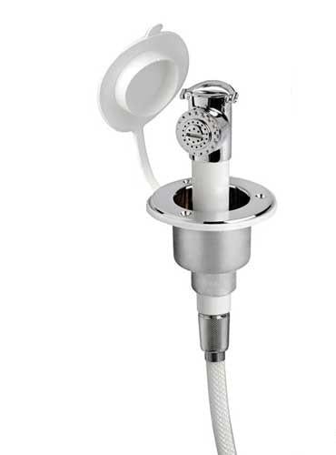 OSCULATI Einbaudusche weiß mit PVC Schlauch netzverstärkt - 2,5m oder 4m