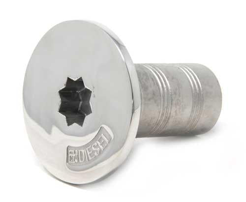 Tankeinfüllstutzen mit Winschaufnahme Edelstahl A4-AISI 316 - Wasser, Diesel, Gas & Abfall