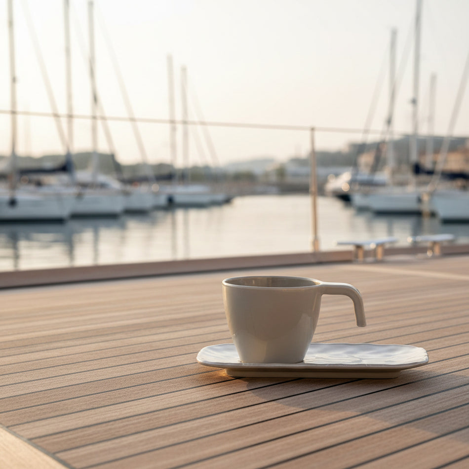 Marine Business Bali Espresso Tassen - 6 Stück Melamin stapelbar platzsparend