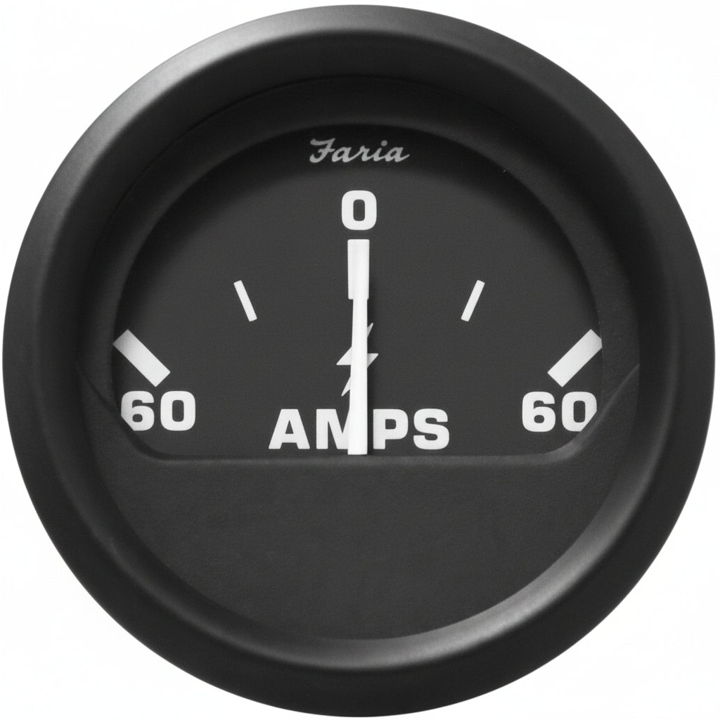 Faria Amperemeter Serie Euro Black 52mm 12V - FM12822