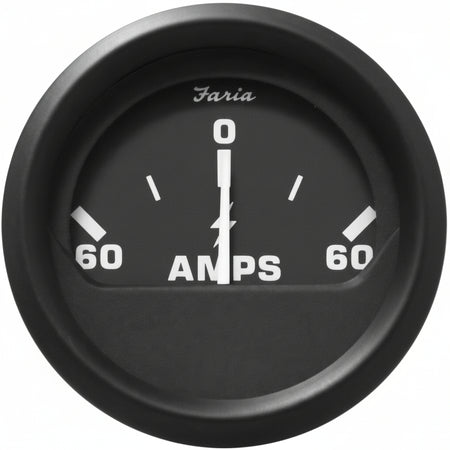 Faria Amperemeter Serie Euro Black 52mm 12V - FM12822