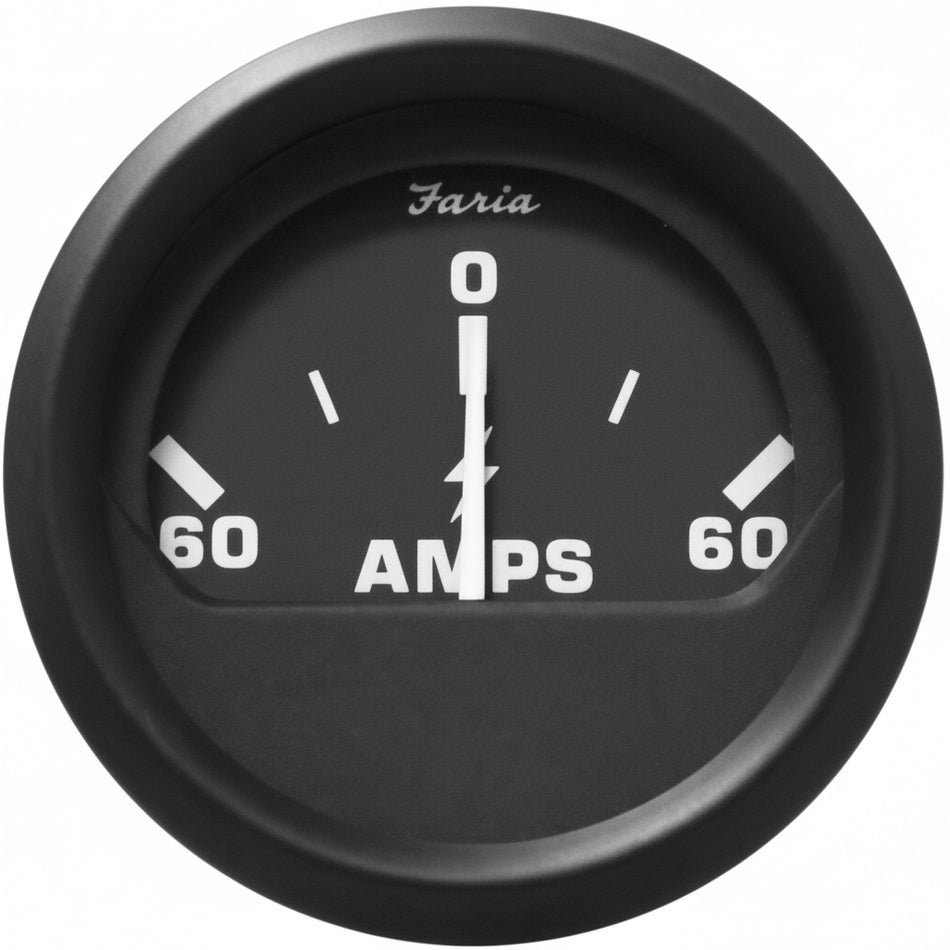 Faria Amperemeter Serie Euro Black 52mm 12V - FM12822