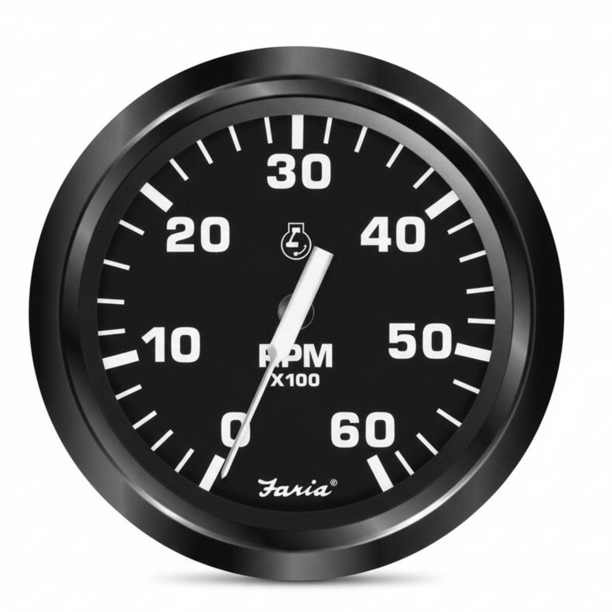 Faria Drehzahlmesser 0-6000 Serie Euro Black 85mm 12V Innenborder - FM32804