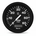 Faria Drehzahlmesser 0-6000 Serie Euro Black 85mm 12V mit Betriebsstundenzähler - FM32932
