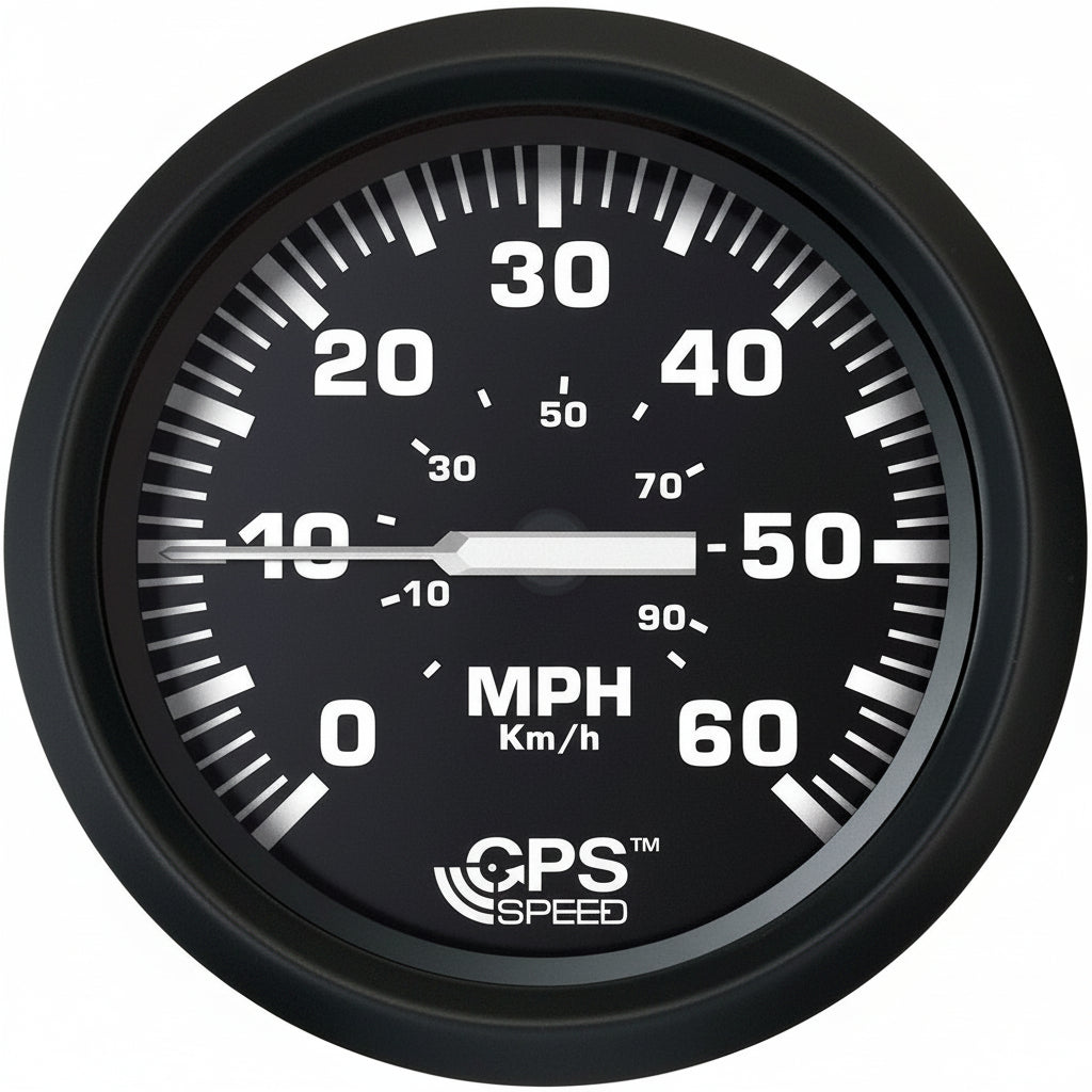 Faria Speedometer 50 MPH Serie Euro Black 85mm 12V - FM32816