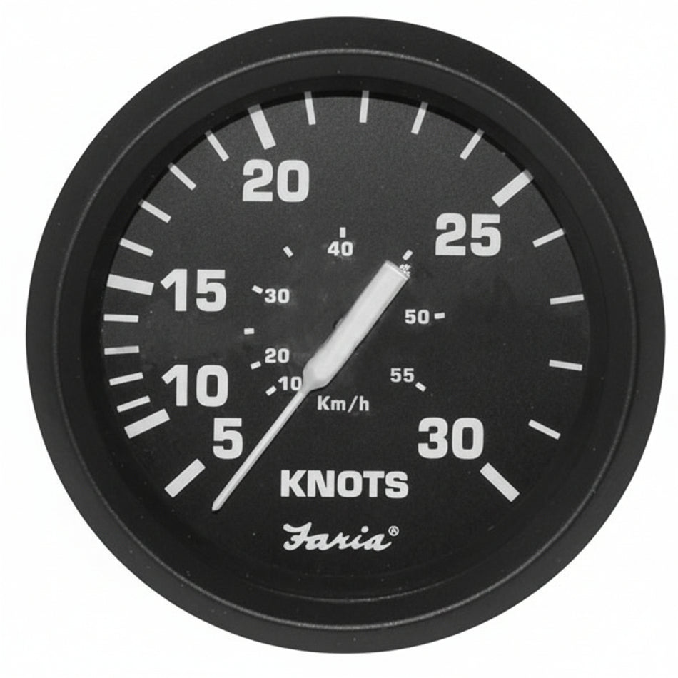 Faria Staudruckanzeige bis 35 Knoten Serie Euro Black 85mm - FM32809
