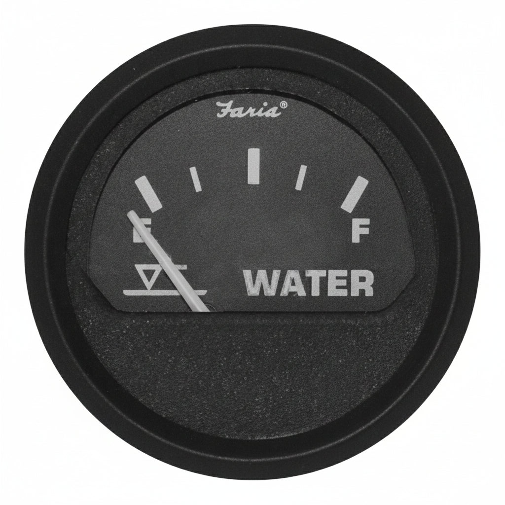 Faria Vorratsanzeige Wasser Serie Euro Black 52mm 12V - FM12831