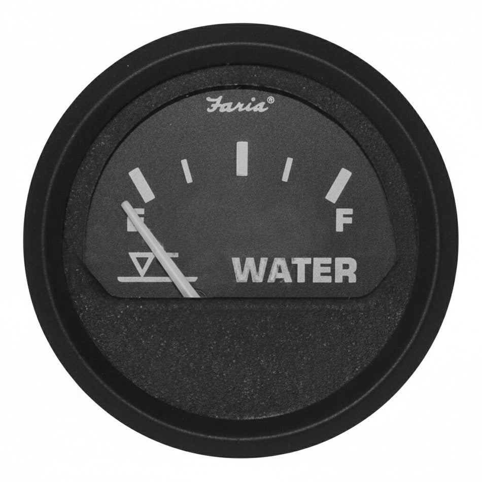 Faria Vorratsanzeige Wasser Serie Euro Black 52mm 12V - FM12831