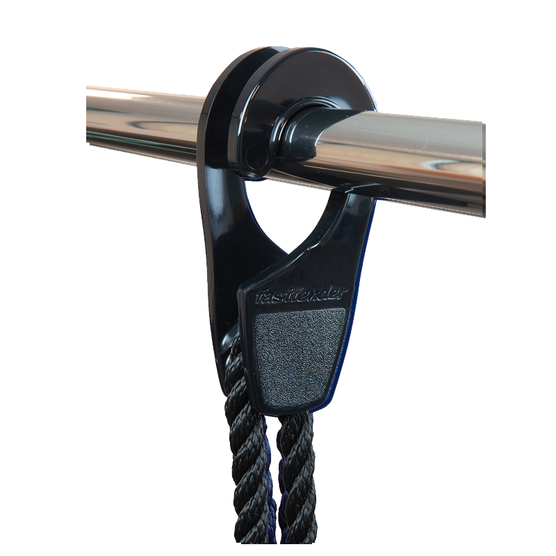 Fenderhalter Fastfender - Revolutionäres Anlegen leicht gemacht Schwarz Rohrreling 25 mm