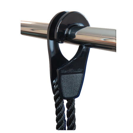 Fenderhalter Fastfender - Revolutionäres Anlegen leicht gemacht Schwarz Rohrreling 25 mm