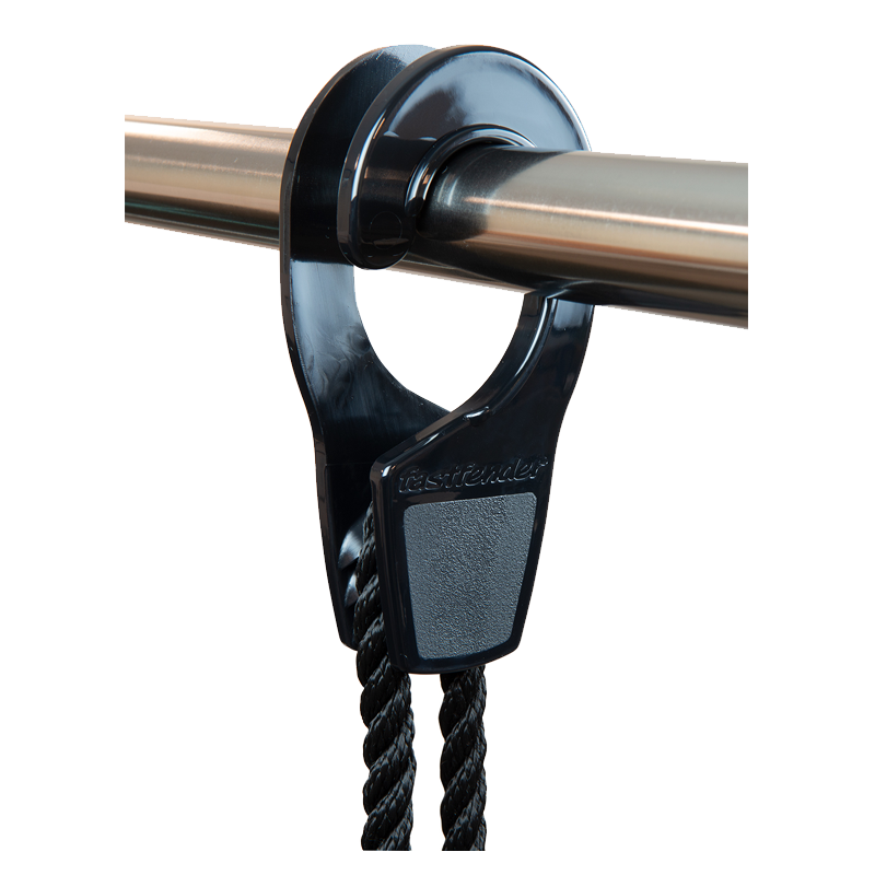 Fenderhalter Fastfender - Revolutionäres Anlegen leicht gemacht Schwarz Rohrreling 32 mm