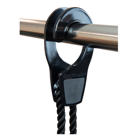 Fenderhalter Fastfender - Revolutionäres Anlegen leicht gemacht Schwarz Rohrreling 32 mm
