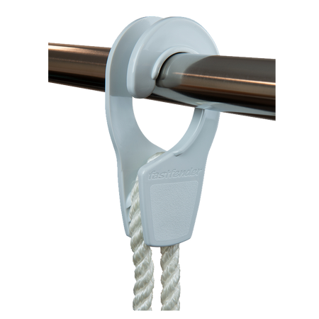 Fenderhalter Fastfender - Revolutionäres Anlegen leicht gemacht Weiß Rohrreling 32 mm