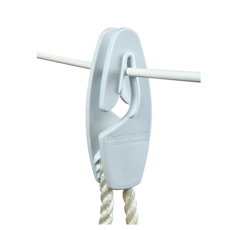 Fenderhalter Fastfender - Revolutionäres Anlegen leicht gemacht Weiß Relingsdraht bis 8 mm