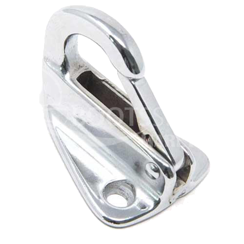 Fenderhaken HAKEN1 - Messing verchromt mit Federriegel