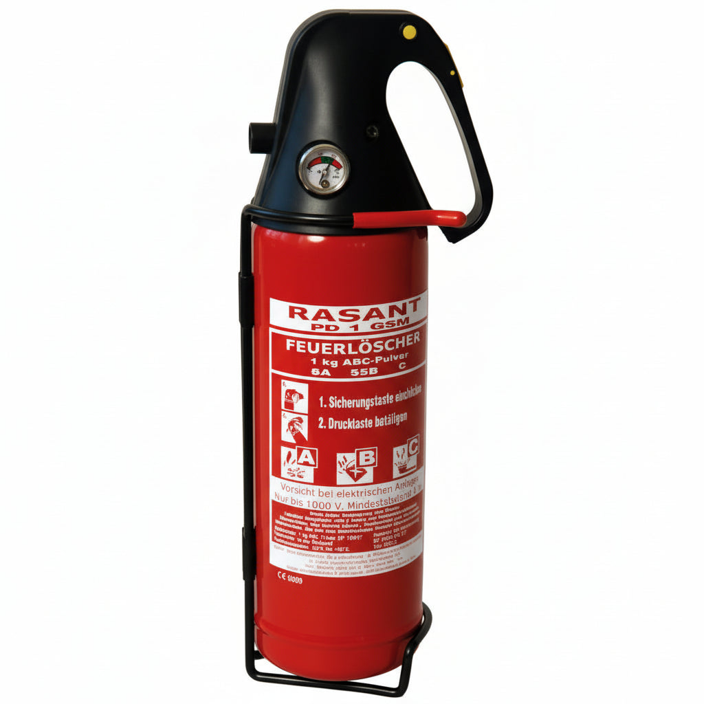 Feuerlöscher 2 kg ABC-Pulver – mit KFZ-Halterung & Ö-NORM Zulassung