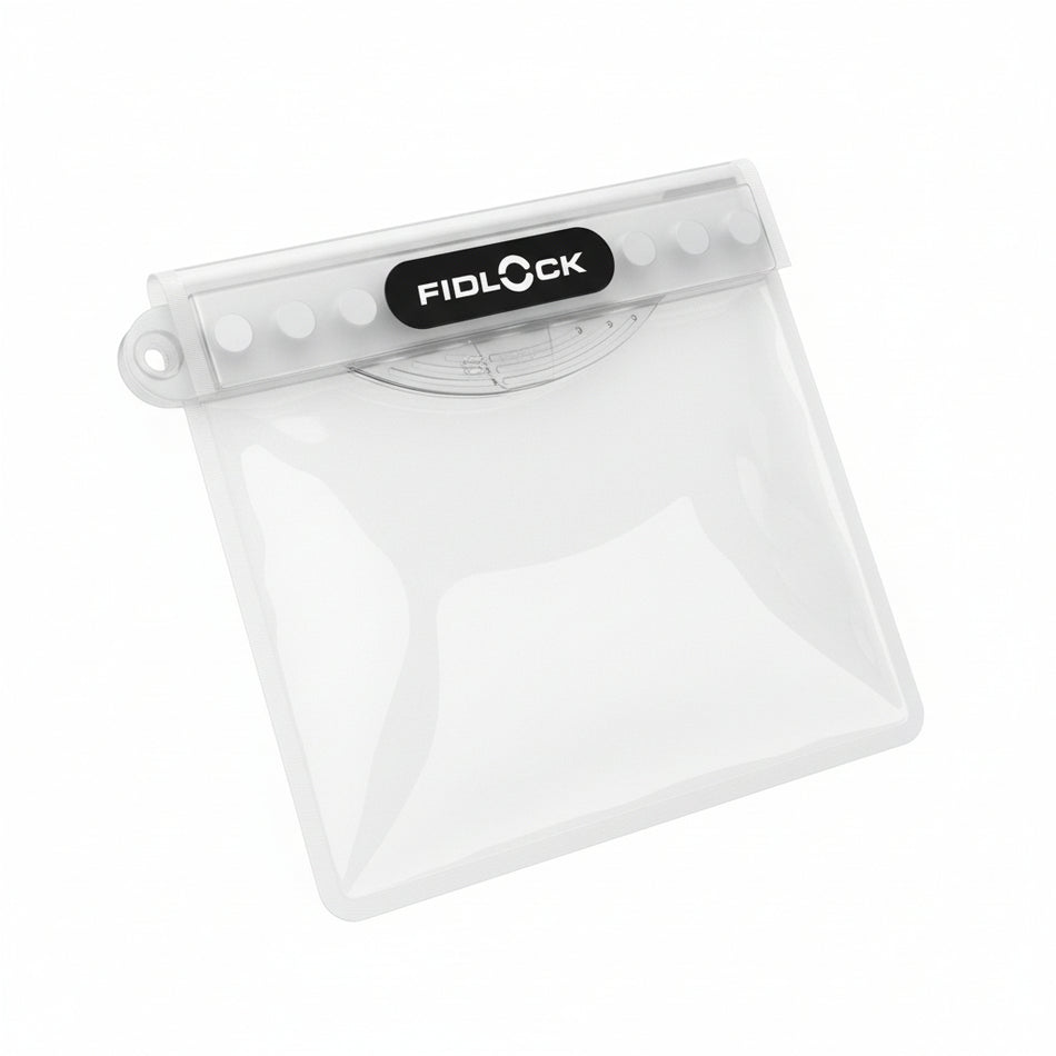 FIDLOCK dry bag mini – Wasserdichte Schutztasche transparent mit Magnetverschluss