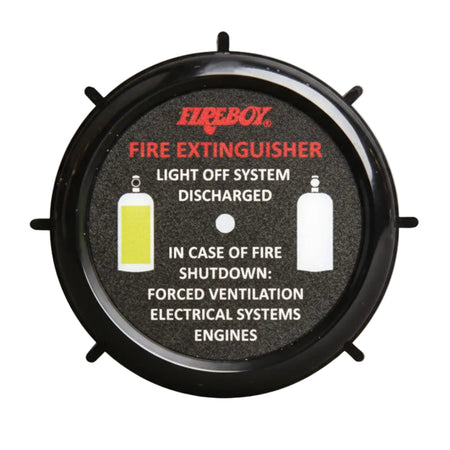 Fireboy Deluxe-Entladealarm – Visueller & akustischer Status-Monitor für Feuerlöschsysteme schwarz