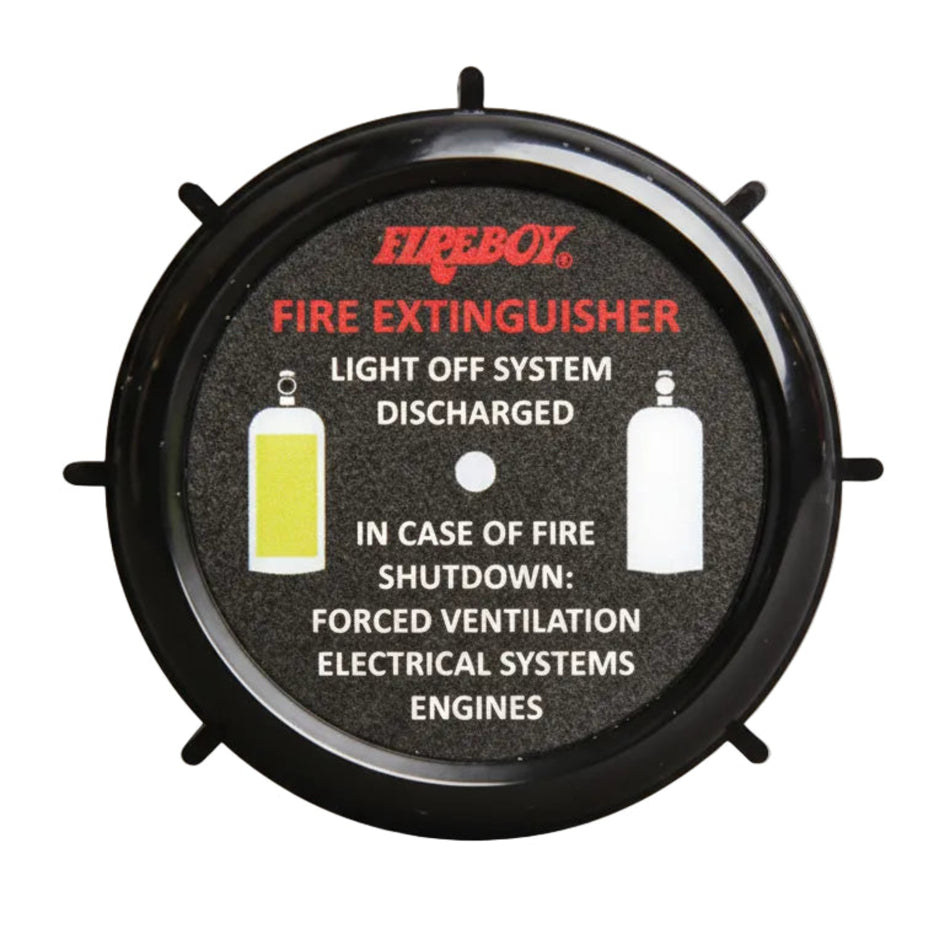 Fireboy Deluxe-Entladealarm – Visueller & akustischer Status-Monitor für Feuerlöschsysteme schwarz