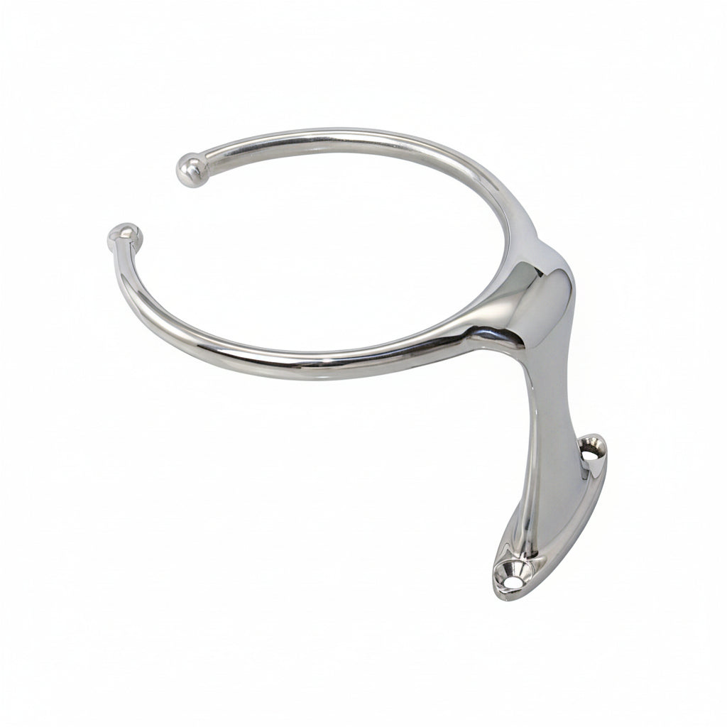 Flaschen- und Becherhalter - Edelstahl 1.4401 mit offenem Becherring einfach