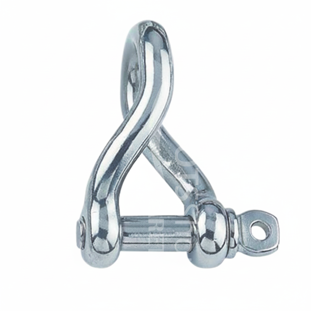 Schäkel gedrehte Form Edelstahl - A4-AISI 316 für Baumschlingen