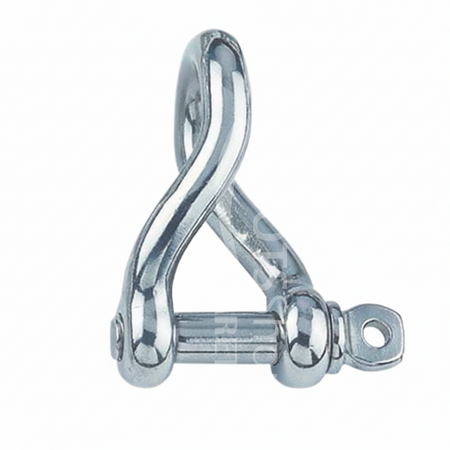 Schäkel gedrehte Form Edelstahl - A4-AISI 316 für Baumschlingen