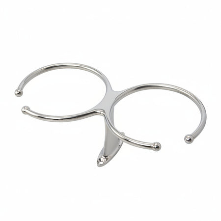 Flaschen- und Becherhalter - Edelstahl 1.4401 mit offenem Becherring doppelt