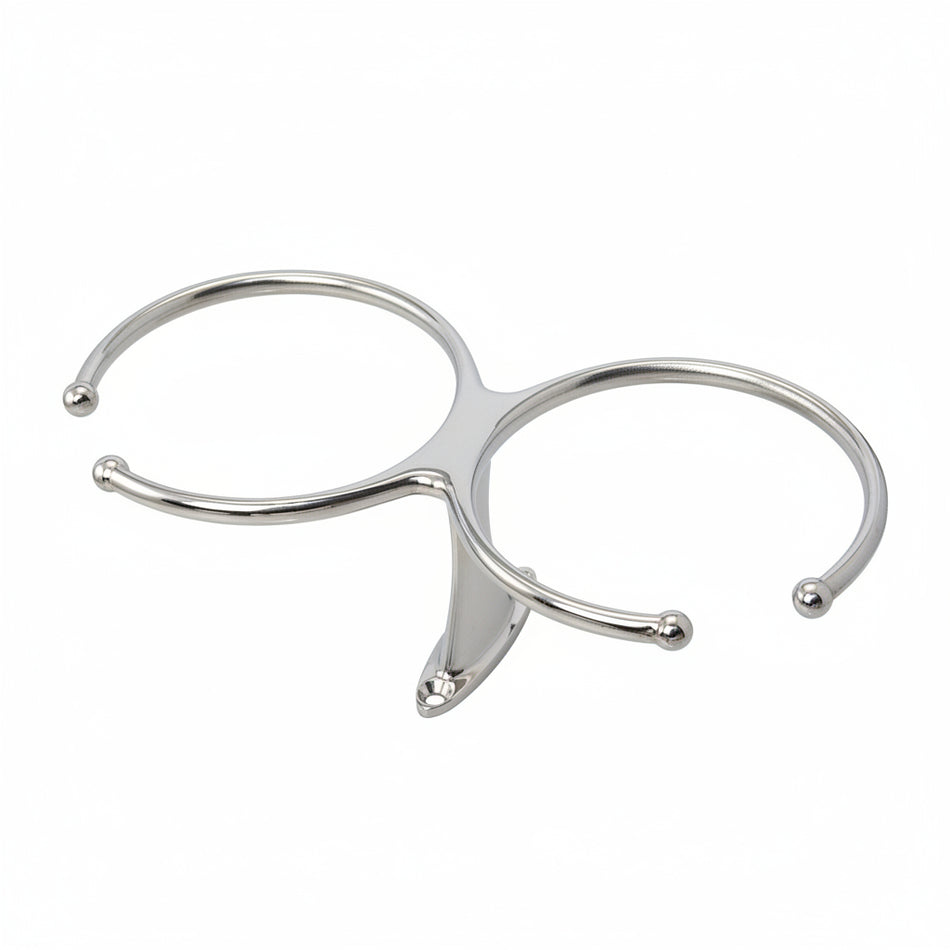 Flaschen- und Becherhalter - Edelstahl 1.4401 mit offenem Becherring doppelt