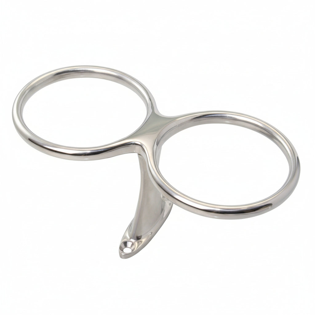 Flaschen- und Becherhalter - Edelstahl 1.4401 mit geschlossenem Becherring doppelt