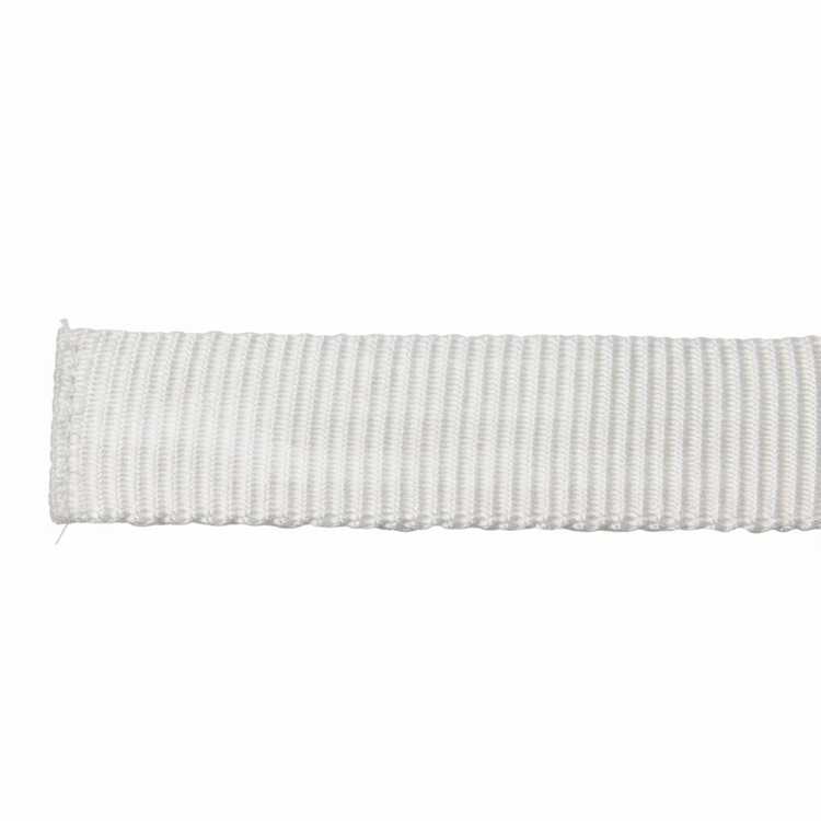 Schlauchgurt Polyester 50/100m Rolle - 12-40mm Breite weiß