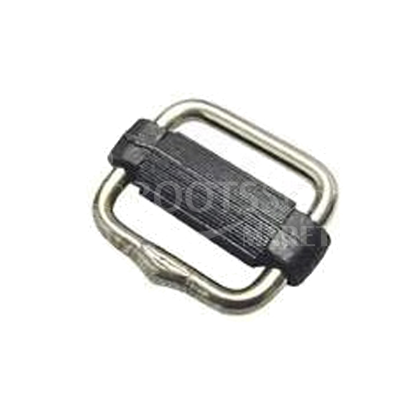 Gurtschnalle aus Edelstahl mit beweglichem Nylon-Steg - 25mm 100 Stk.