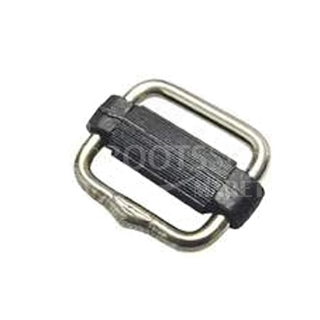 Gurtschnalle aus Edelstahl mit beweglichem Nylon-Steg - 25mm 100 Stk.