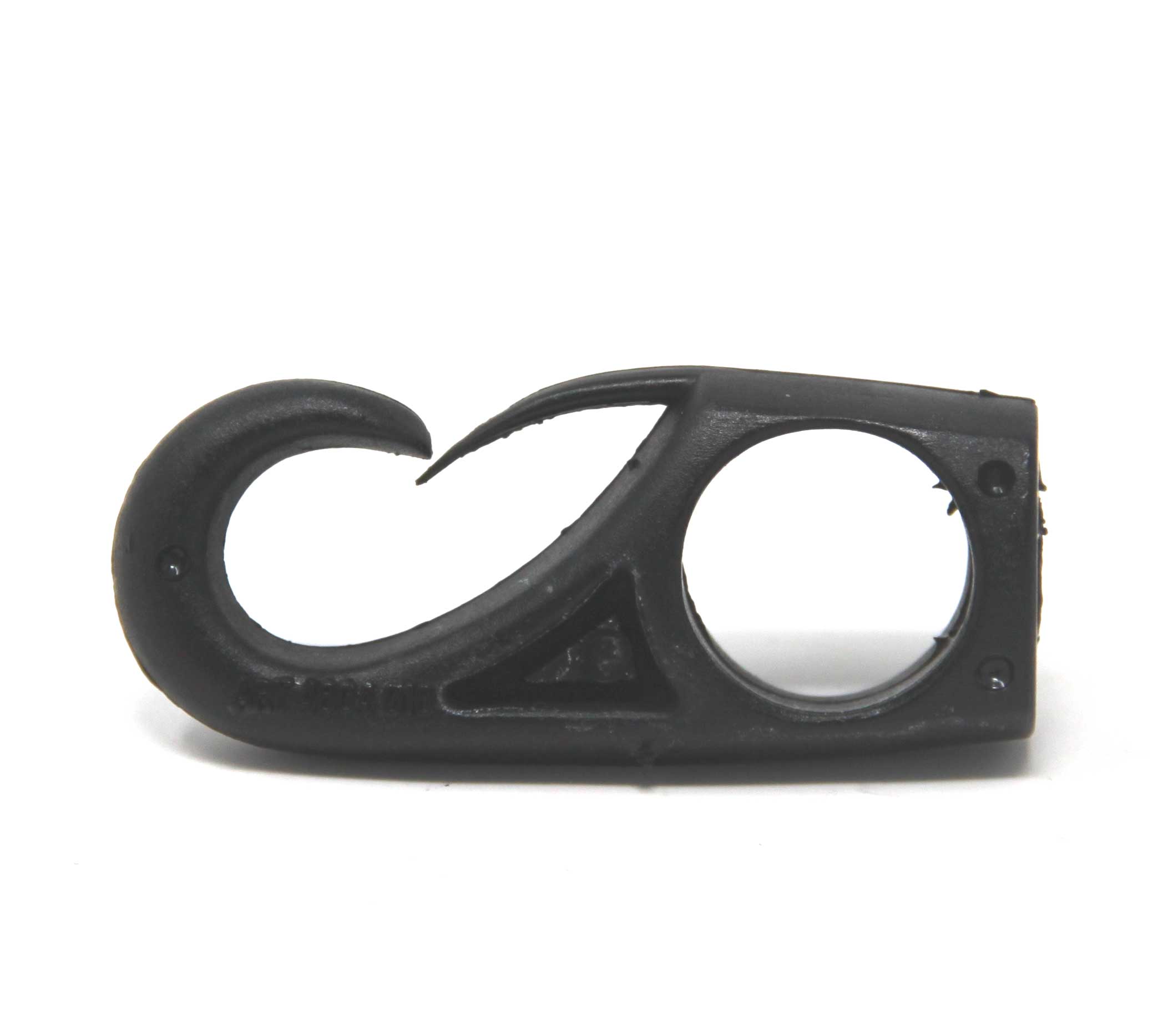 HAKEN FÜR GUMMISCHNUR STANDARD - Robuster Kunststoffhaken mit Doppelloch für Tau 4-10mm schwarz