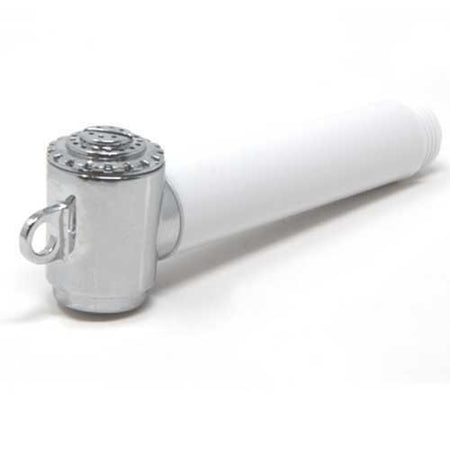 Duschkopf mit Drucktaster weiß/chrom - Kunststoff verchromt