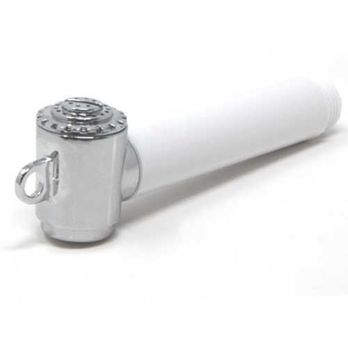 Duschkopf mit Drucktaster weiß/chrom - Kunststoff verchromt