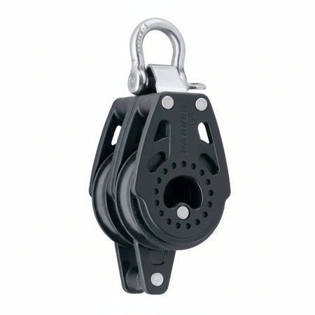 Harken 40mm Carbo Doppelblock mit Hundsfott fixiert – H2643