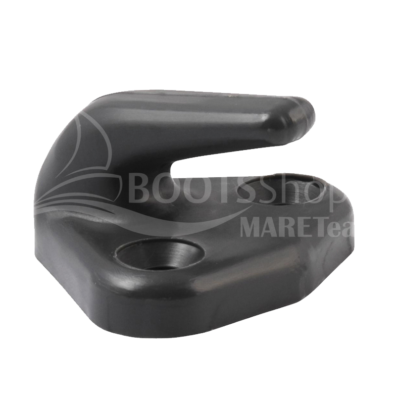 KUNSTSTOFFHAKEN HOLT-ALLEN - Robuster Haken mit 2-Loch-Bohrung für Leinen bis 7mm schwarz 10