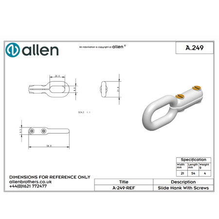 Holt Allen Mastrutscher-Schäkel HA249 - Spezial-Verbindungsschäkel