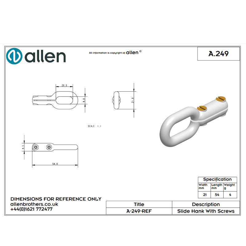 Holt Allen Mastrutscher-Schäkel HA249 - Spezial-Verbindungsschäkel