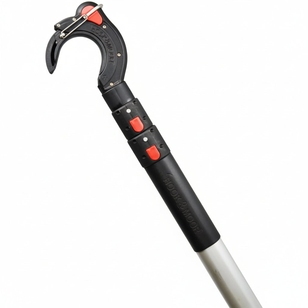Hook & Moor Bootshaken - Innovativer Festmacherhaken - Teleskop
