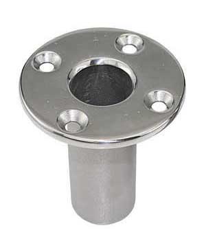 Biminibefestigung Edelstahl - Schwere Decksbefestigung mit herausnehmbarer Gabel Hülse