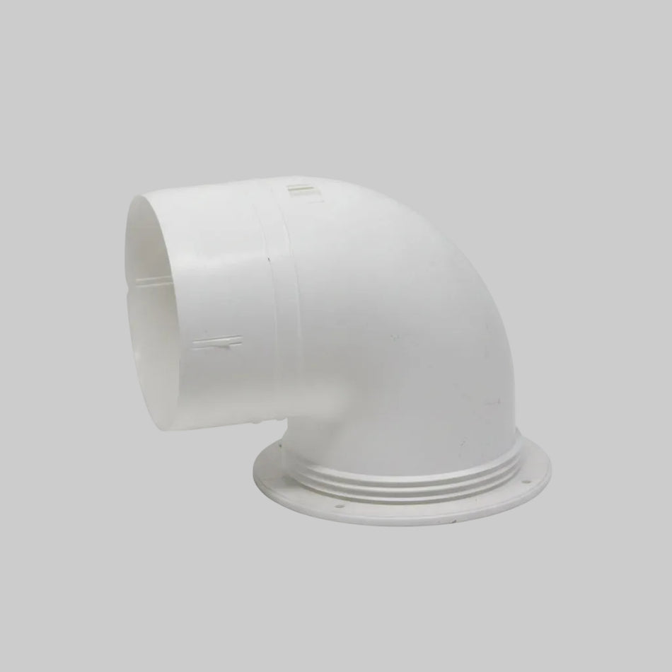 Ventilator Connector Ø 102mm Elbow Weiß - Polypropylen stoßfest