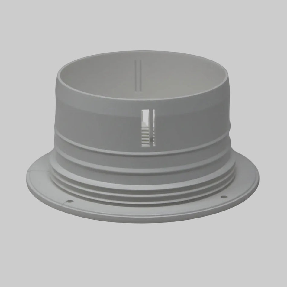 Ventilator Connector Ø 102mm Straight Weiß - Polypropylen stoßfest