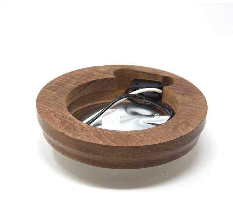 Kojenleuchte Deckenleuchte Messing/Holz 12V - Mit Kippschalter