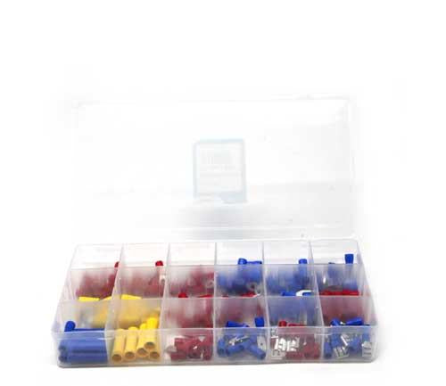 Kabelschuhe Sortiment - 175 Stück mit Aufbewahrungsbox