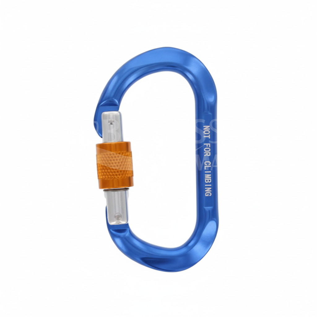 Karabinerhaken Alu Ø 12 mm mit Sicherungsmutter - 2400 kg Bruchlast